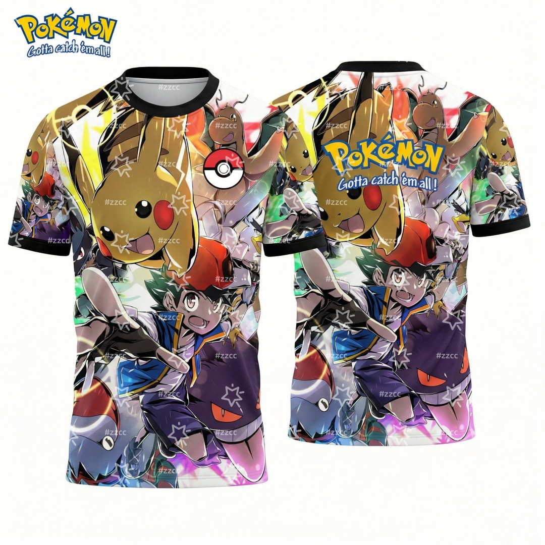 Quick Anime Cosplay - 2026 Pokémon Graphic Football Jersey Japanese