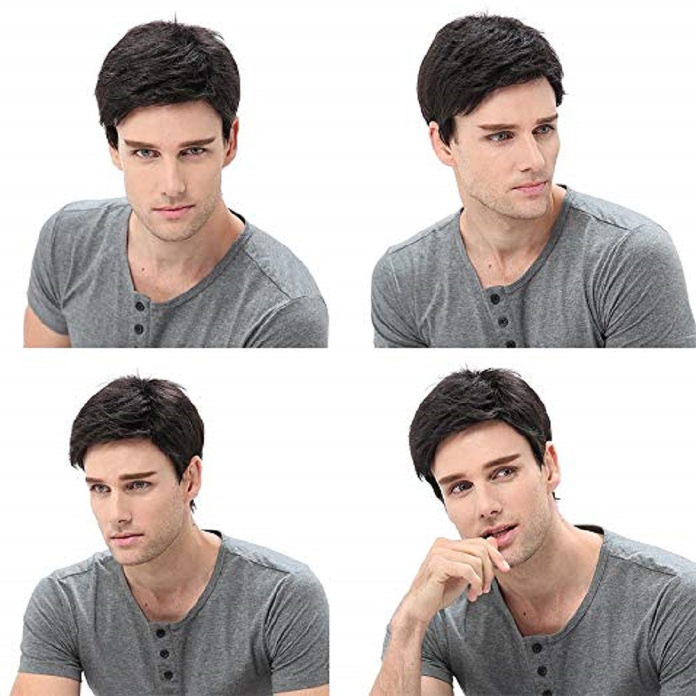 Men Synthetic Short Wigs Wigs  - Anime Cosplay For Black Guys reseña y precio