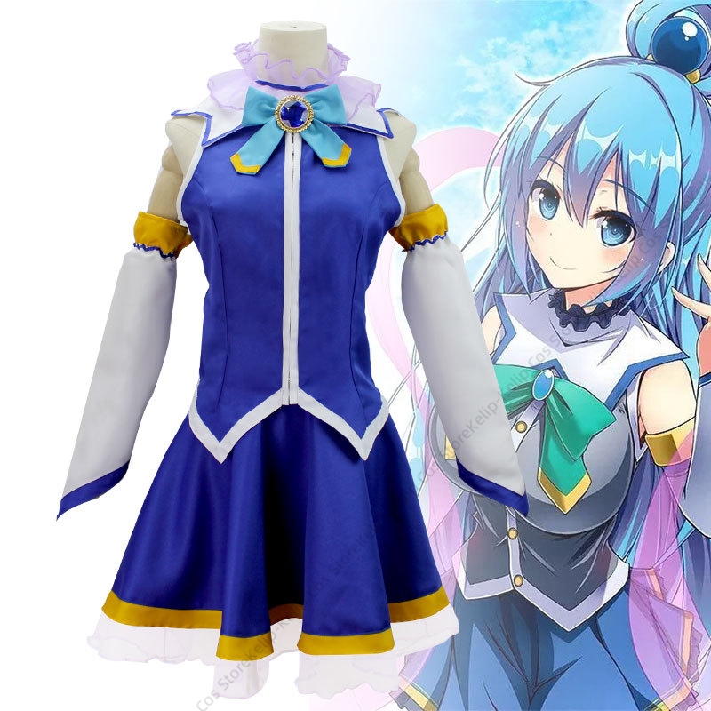 Konosuba Aqua Cosplay Costume  - Cosplay Anime Expo reseña y precio