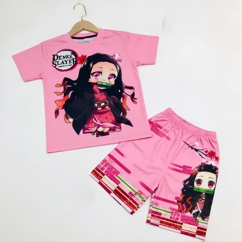 Demon Slayer Kids T-shirt Shor - Anime Cosplay Tanjiro reseña y precio