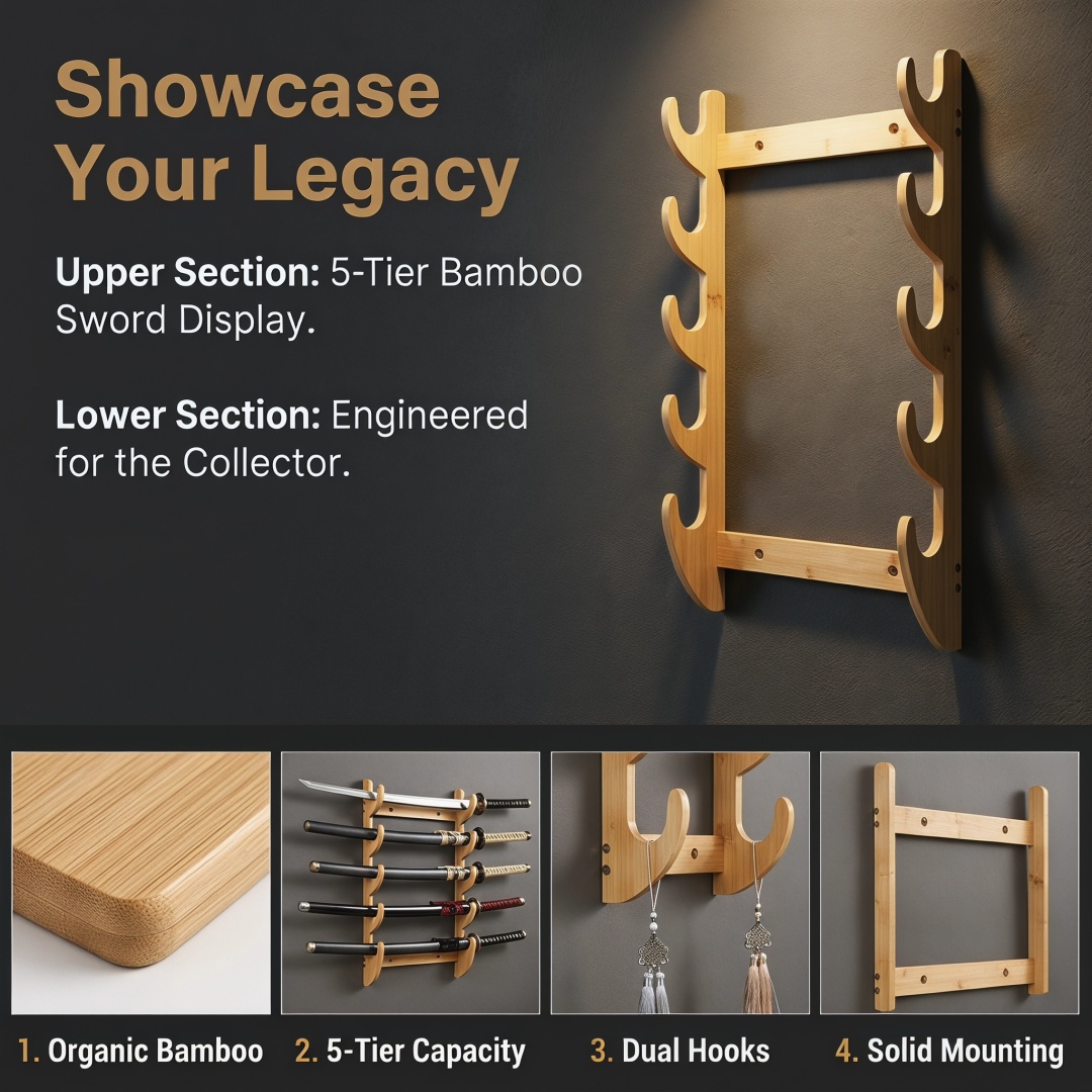 8-Layers Wall Sword Storage Sh - Anime Cosplay Real reseña y precio