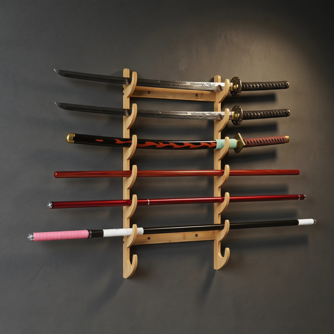 8-Layers Wall Sword Storage Sh - Anime Cosplay Real reseña y precio