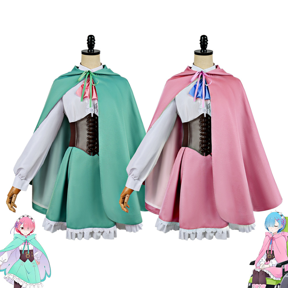 Anime Re:Zero Rem Ram Cosplay  - Anime Cosplay Rem reseña y precio