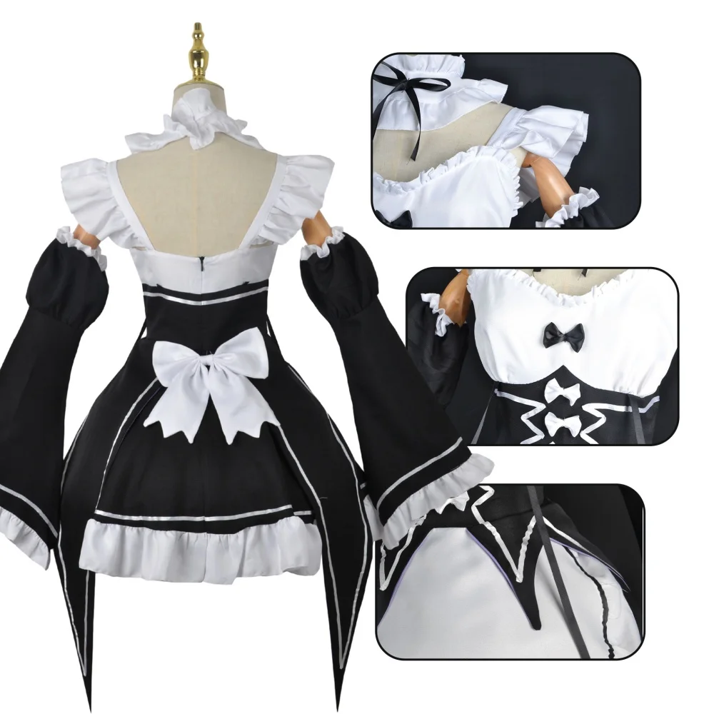 Anime Ram Rem Maid Cosplay Re  - Anime Cosplay Rem reseña y precio