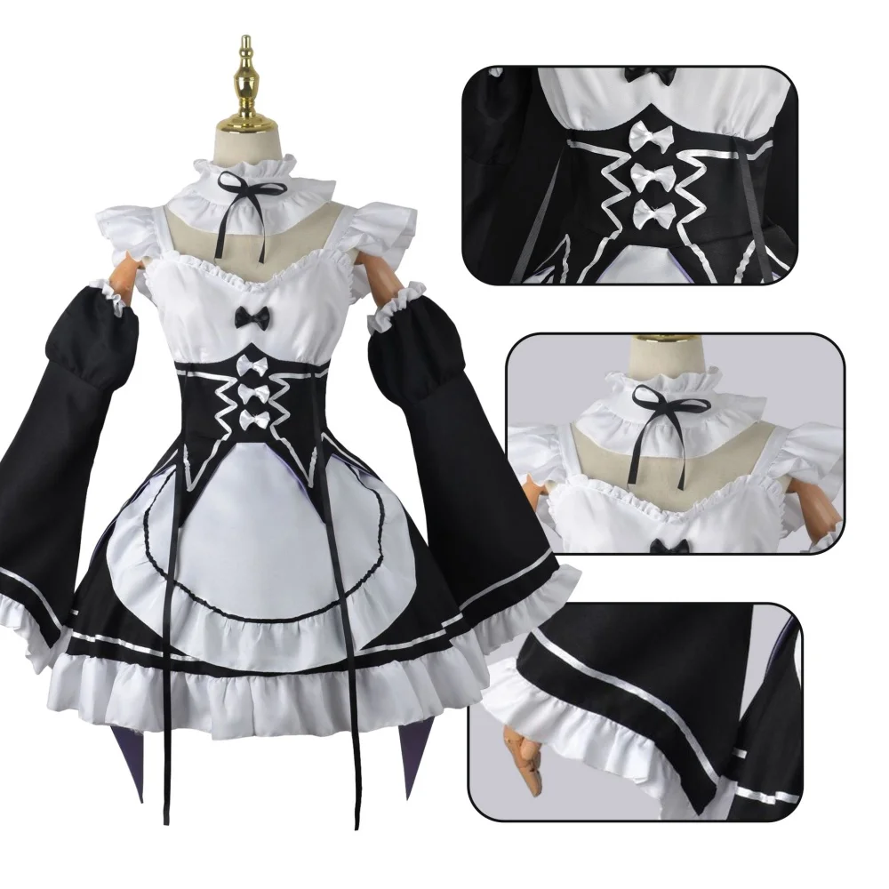 Anime Ram Rem Maid Cosplay Re  - Anime Cosplay Rem reseña y precio