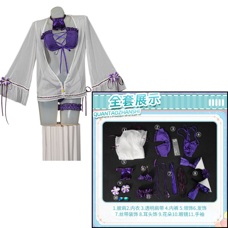 Cheshire Cosplay Swimsuit Cost - Anime Cosplay Bikini reseña y precio
